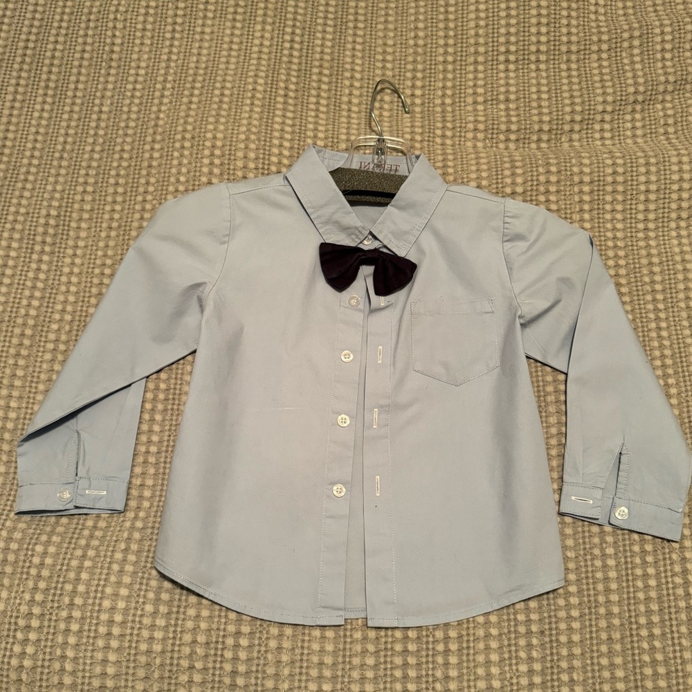 Like New Toddler Dress Shirt with Bowtie & Suspenders